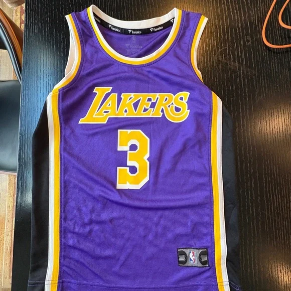Official Lakers Fanatics Purple Jersey Yellow and White Trim - Picture 1 of 3
